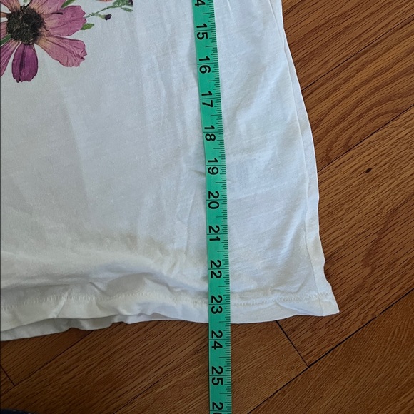 J. Crew White Tee with Vibrant Floral Design - Picture 7 of 9